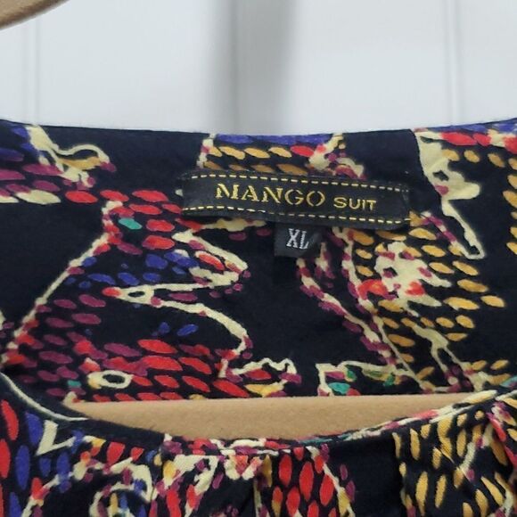 Mango Suit Colorfully Designed Slip on Dress w front pockets, size XL - Picture 2 of 4